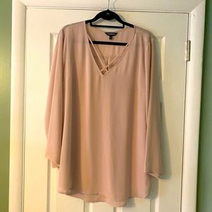 Express pale pink blouse